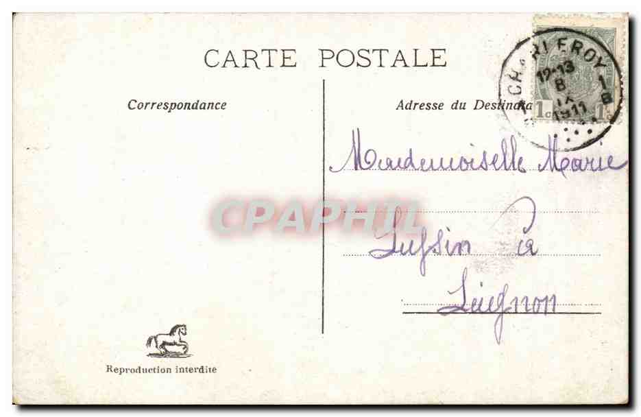 Belgie Belgique CPA Exposition de Charleroi 1911 Le restaurant du faisan dore — Back