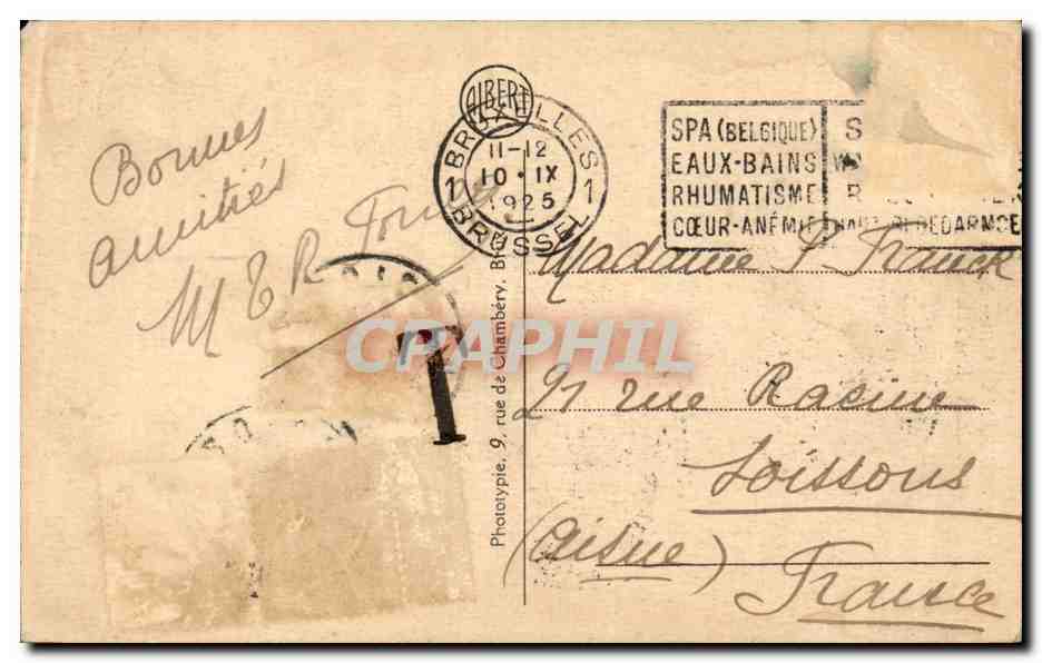 Belgie Belgique CPA Bruxelles maison du roi — Verso