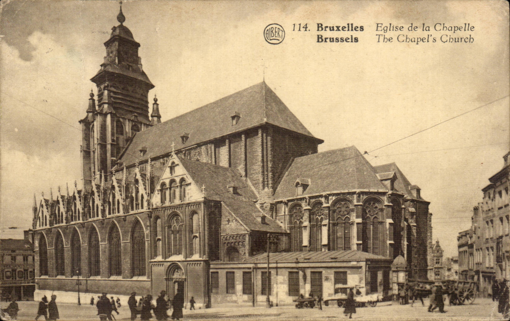 Belgie Belgique CPA Bruxelles Eglise de la chapelle