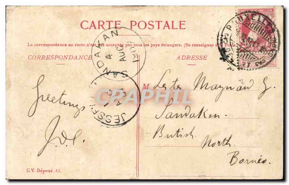 Belgie Belgique CPA Bruxelles — Rückseite