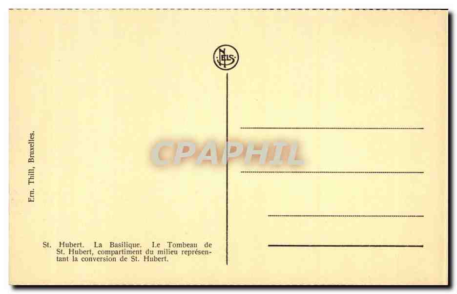 Belgie Belgique CPA St Hubert la basilique — Rückseite