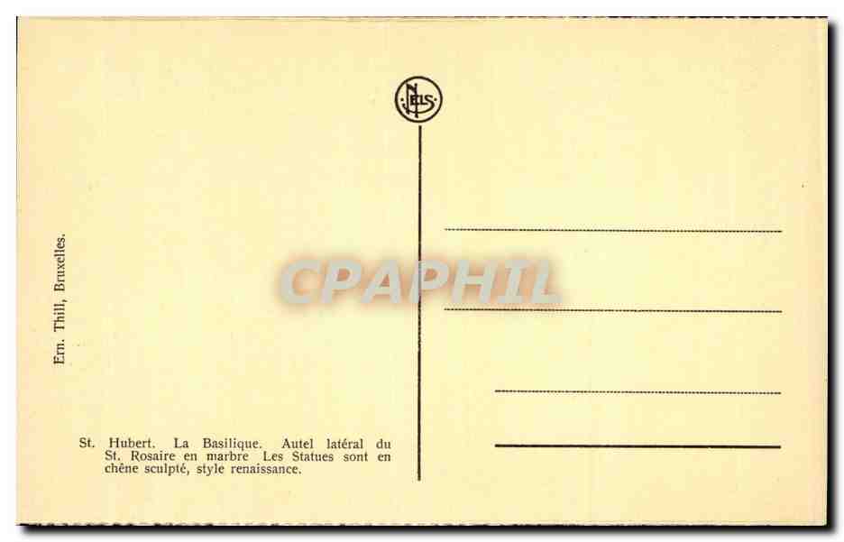 Belgie Belgique CPA St Hubert la basilique — Rückseite