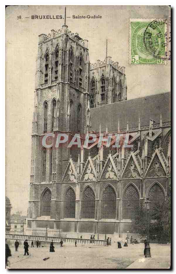 Belgie Belgique CPA Bruxelles Sainte Gudule