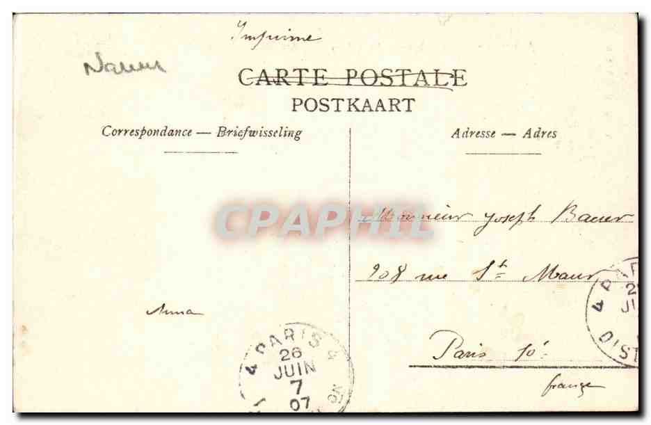 CPA Belgique Ardenne Chateau de Veve — Back