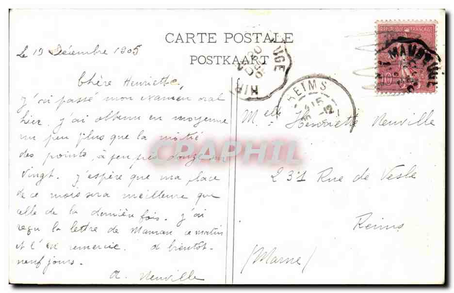 CPA Belgique Chimay Chateau de Beauchamps — Back