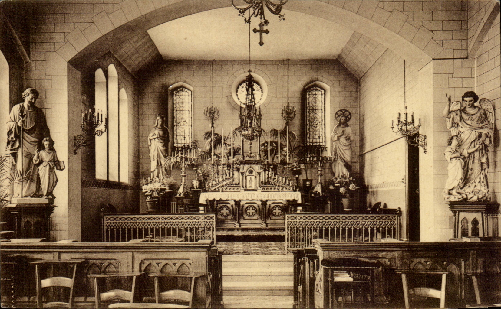 Belgique CPA Lustin sur meuse Institut St Thomas La chapelle