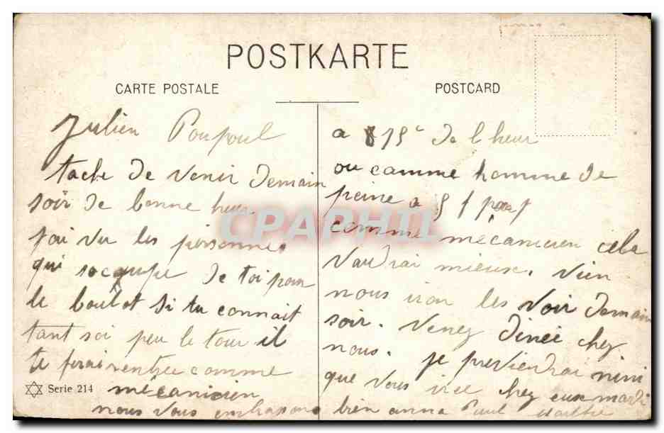 CPA Fantaisie Paysage — Rückseite