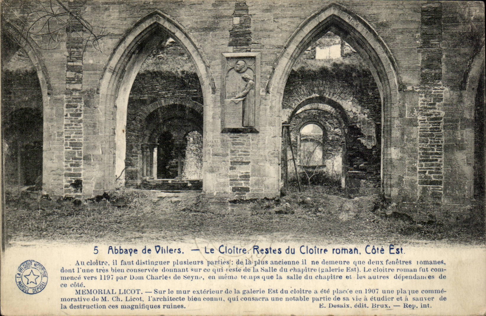 CPA Belgique Abbaye de Villers Le cloitre Restes du cloitre roman cote Est