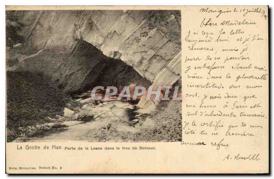 La Grotte de Han — Perte de la Lesse dans le trou de Belvaux — Nela, Bruxelles, Série 8 No. 2