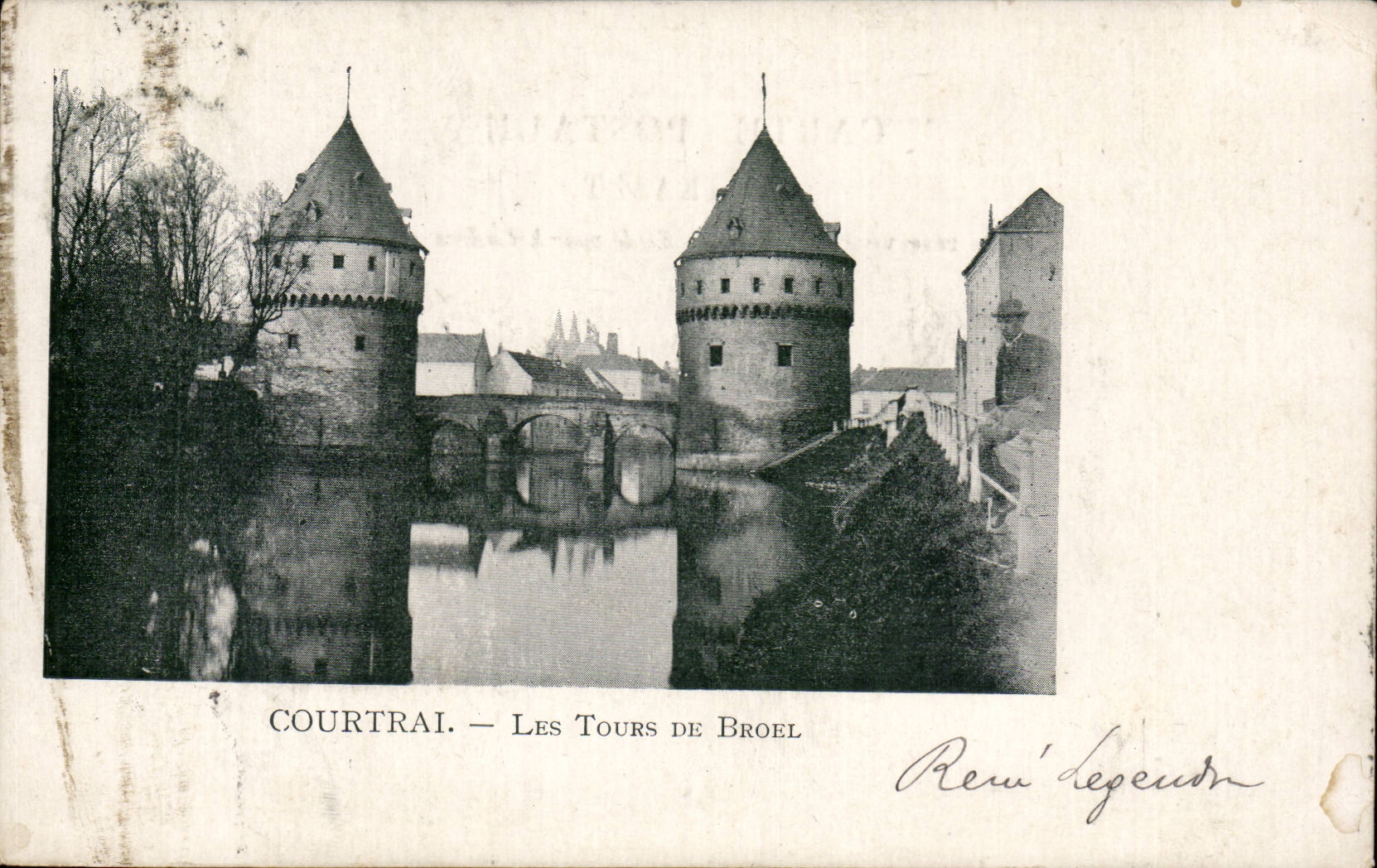 CPA Belgique Courtrai Les tours de Broel