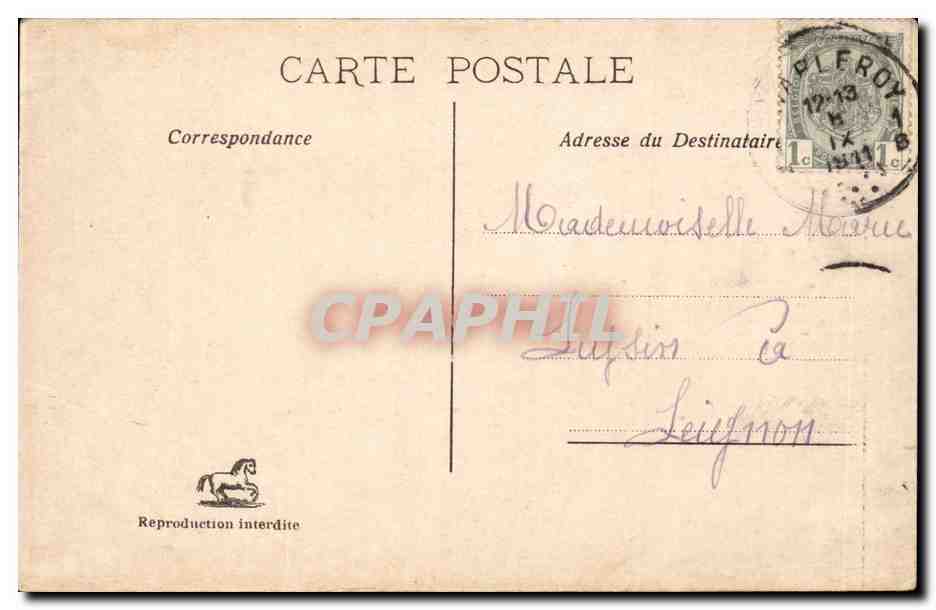CPA Belgique Exposition de Charleroi 1911 Pavillon de la presse — Back