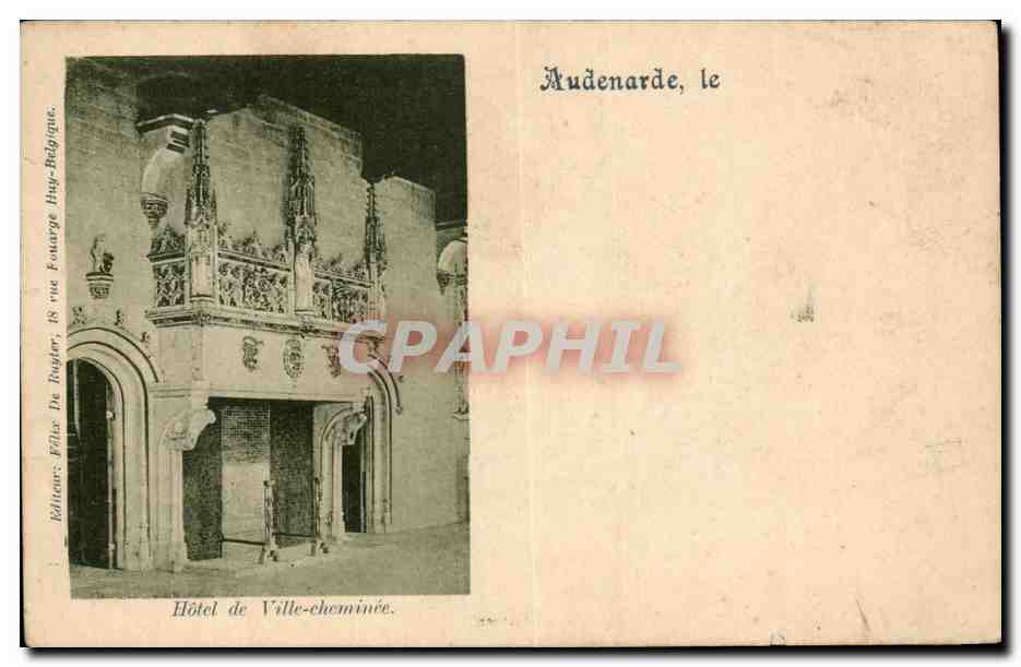 CPA Belgique Audenarde Hotel de ville cheminee