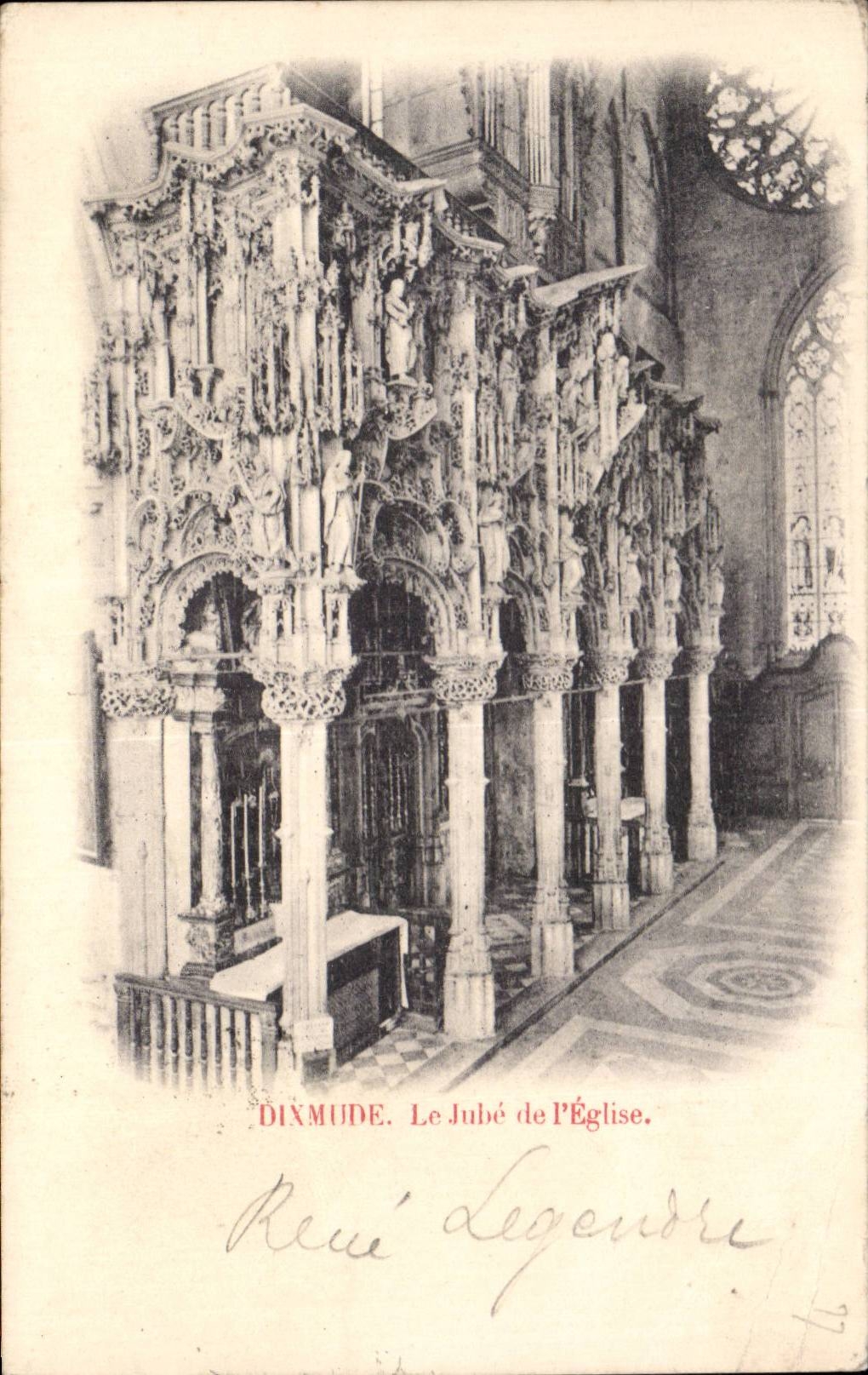 CPA Belgique Dixmude Le jube de l'eglise
