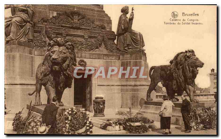 CPA Belgique Bruxelles Colonne du congres Tombeau du soldat inconnu