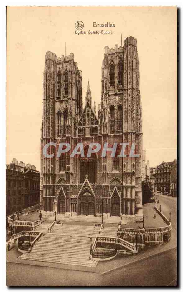 CPA Belgique Bruxelles Eglise Sainte Gudule