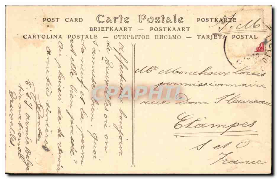 CPA Belgique Bruxelles La chaire de la cathedrale — Verso