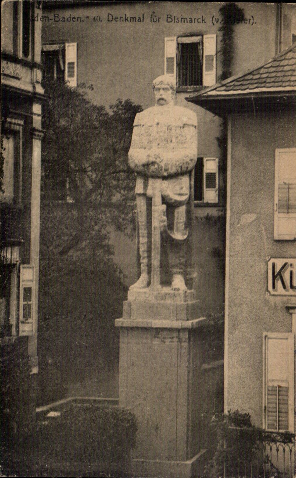 CPA Baden Baden Denkmal fur Bismarck