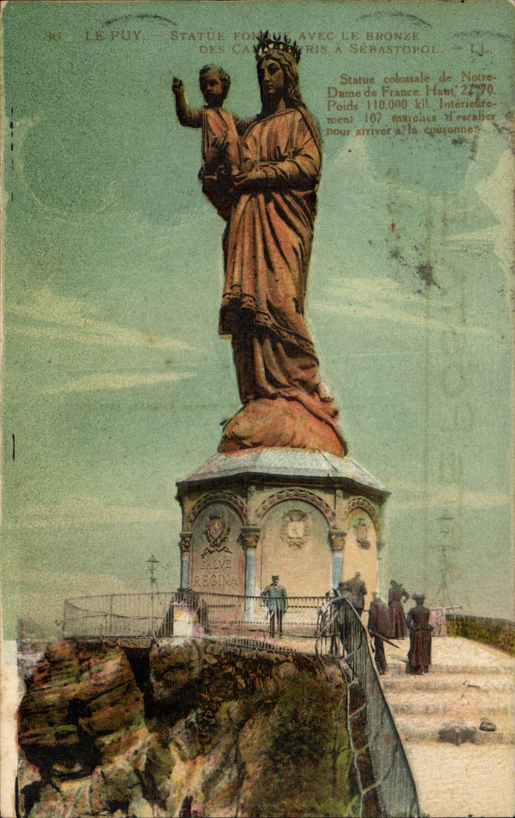 Le Puy — Statue colossale de Notre-Dame de France — éditeur LL.