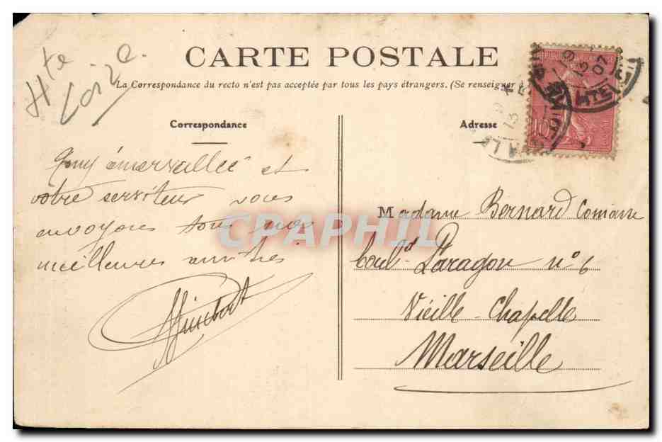 Le Puy (Haute-Loire) — Le Rocher Saint-Michel-d'Aigailhe — Édition J. M. Le Puy, n°30 — Verso