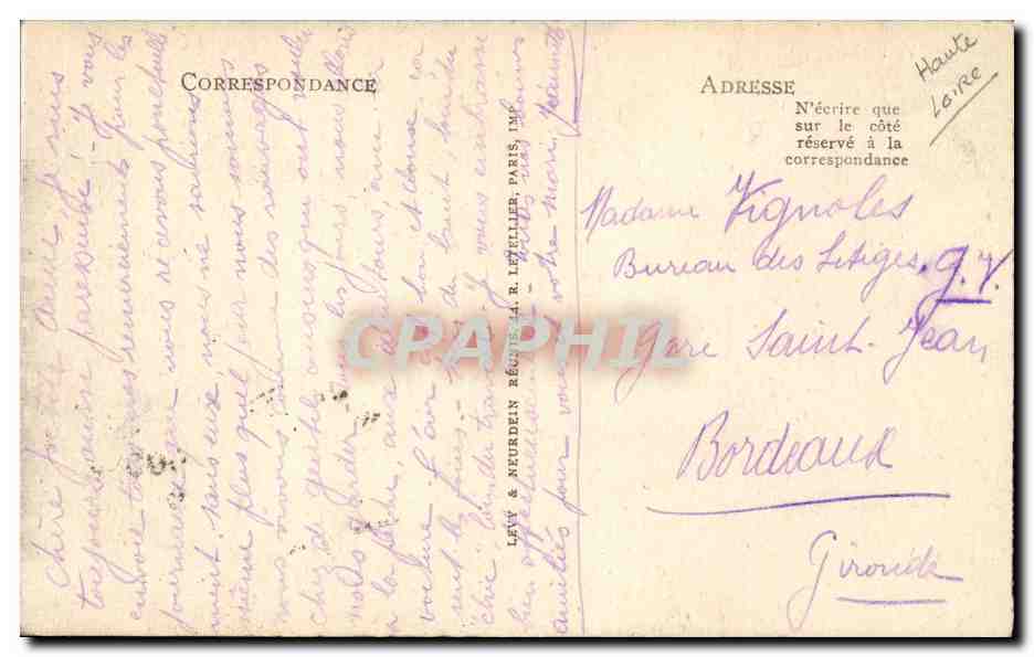 Le Puy — Le Rocher Saint-Michel — LL — Verso