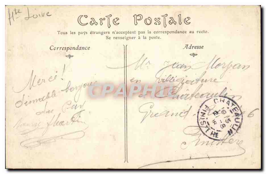 CPA Le Puy Vue generale prise du Mont Corneille — Verso