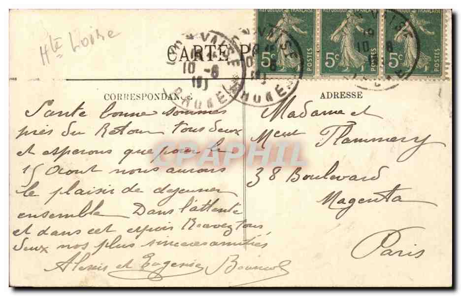 Le Puy — Vue générale prise du Rocher d'Espaly — LL — Verso