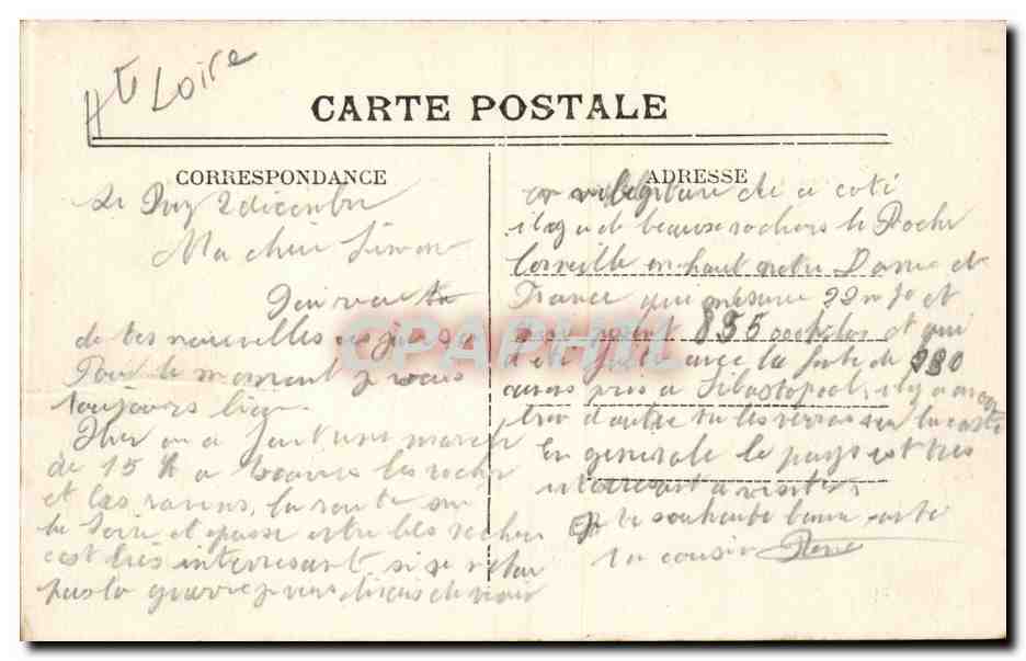 CPA Le Puy en Velay Vue generale du bassin du Puy — Verso