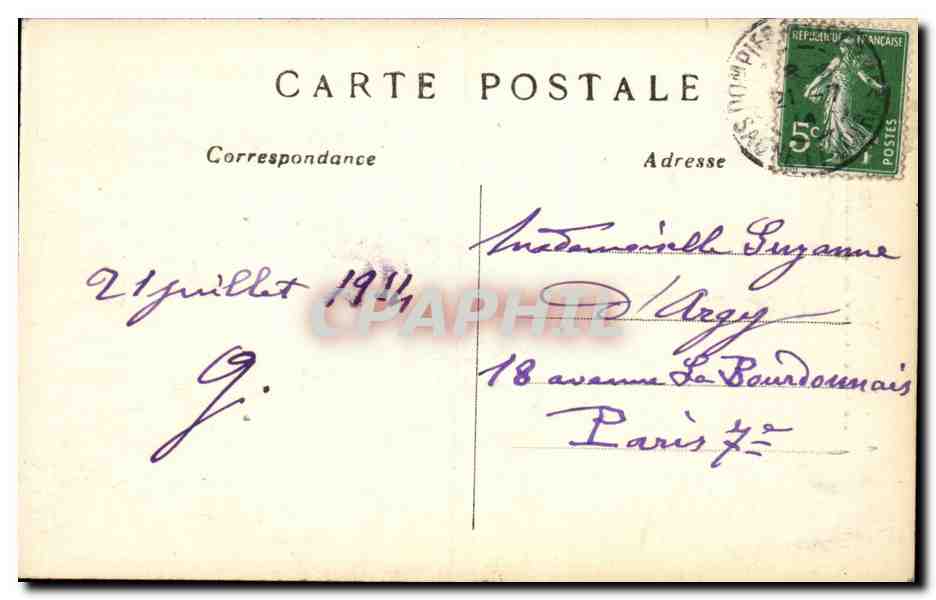 Le Clocher de la Cathédrale — Puy-en-Velay (Hte-L.) — série 484 — Verso