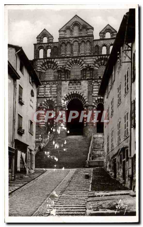 Le Puy (Haute-Loire) — Basilique Notre-Dame du Puy — Façade — éditeur Fray, n°2