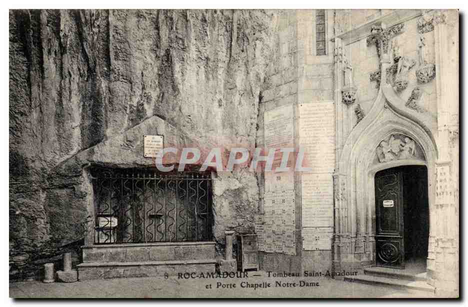 Rocamadour — Tombeau Saint-Agudour et Porte Chapelle Notre-Dame