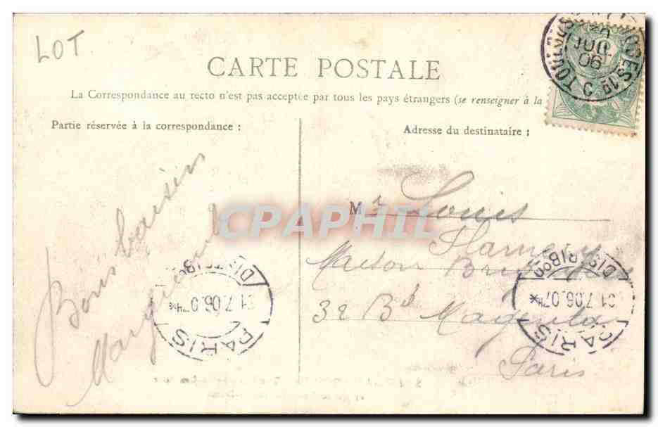 Rocamadour — Tombeau Saint-Agudour et Porte Chapelle Notre-Dame — Reverso
