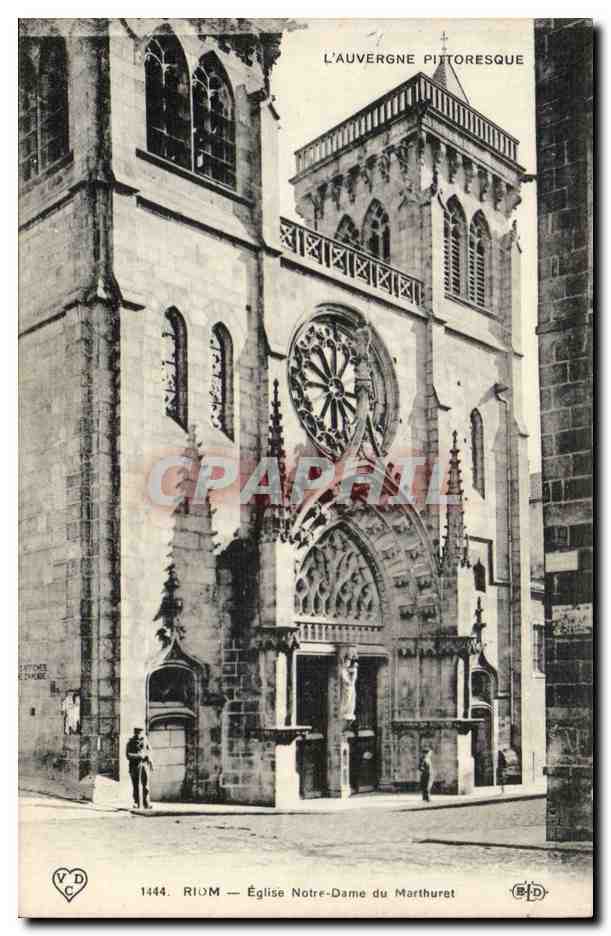 CPA Riom Eglise Notre Dame du Marthuret