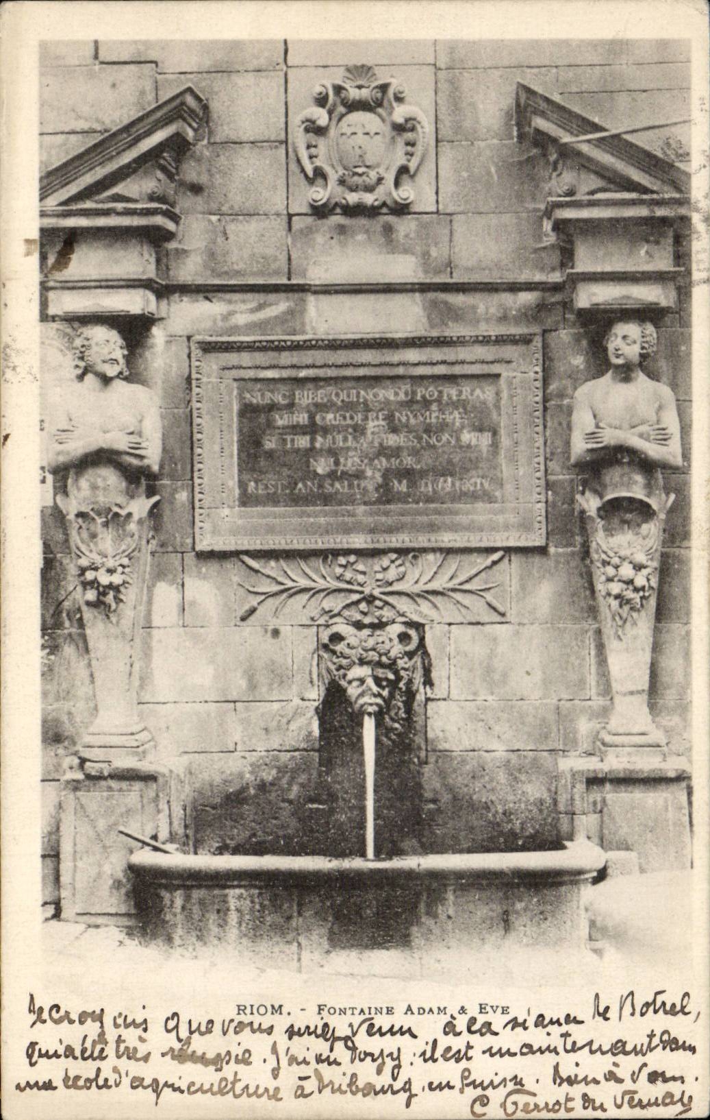 Fontaine Adam & Ève — Riom — Verlag C. Gerot du Ternay