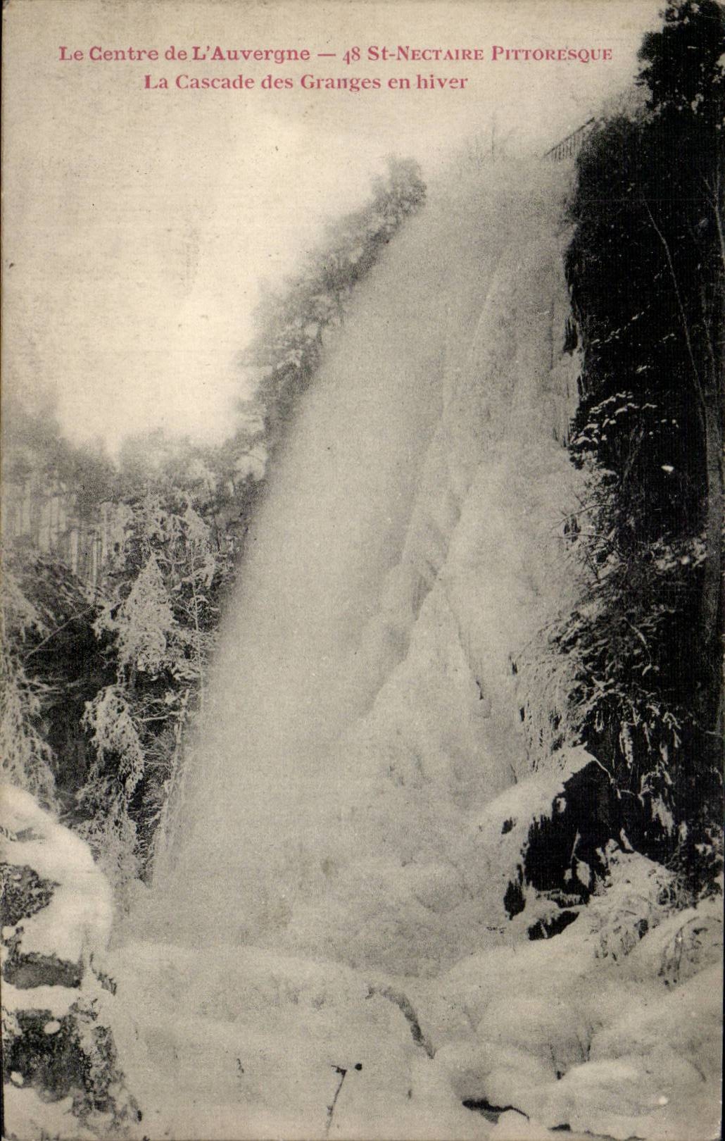 La Cascade des Granges en hiver — Le Centre de L'Auvergne — 48 St-Nectaire Pittoresque