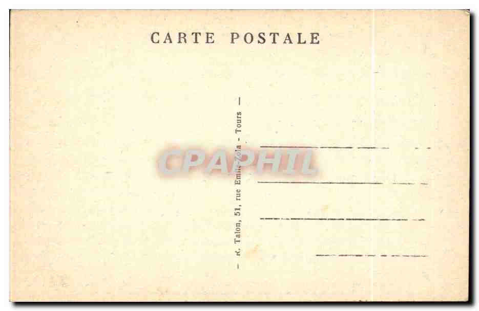 Chenonceaux CPA Le chateau L'aile Thomas Boehr La tour des Marques et le pont levis  — Rückseite