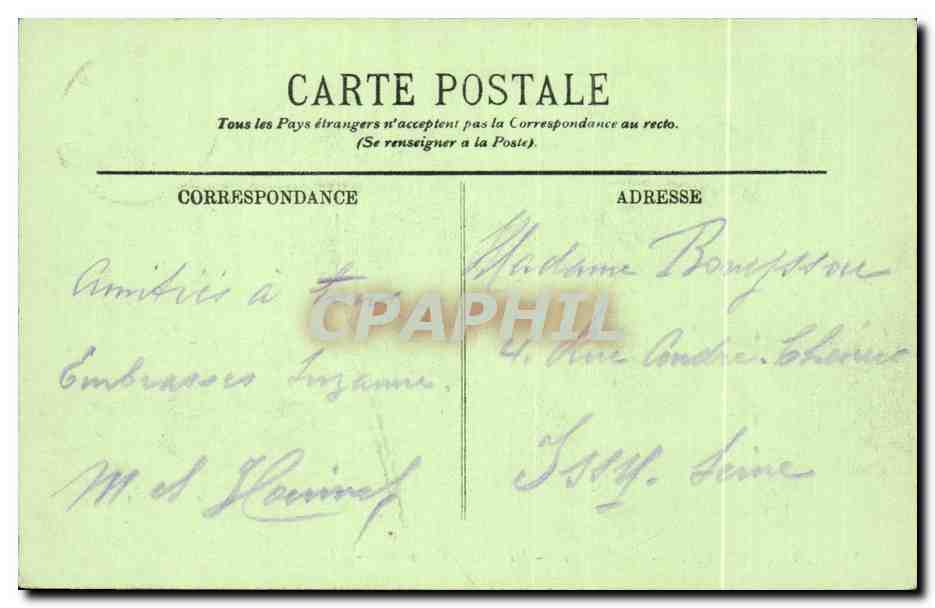 Chenonceaux CPA Le chateau  — Rückseite