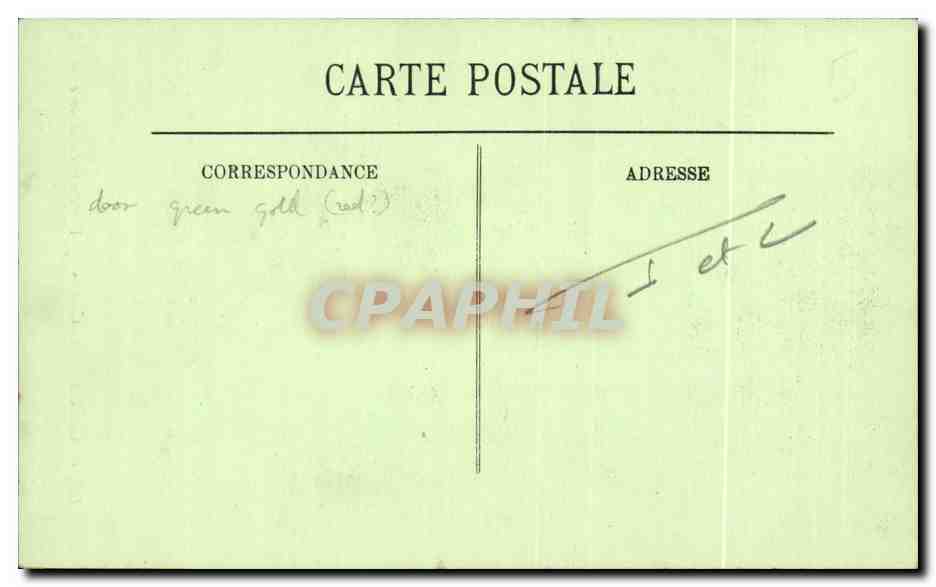 Chenonceaux CPA Le chateau Une porte Renaissance — Rückseite