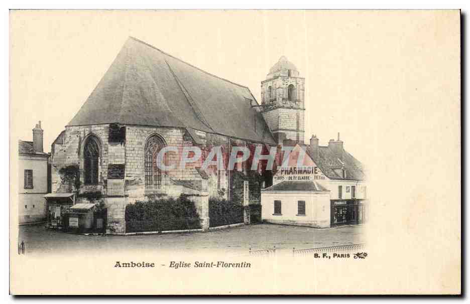 Amboise CPA Eglise Saint Florentin Pharmacie