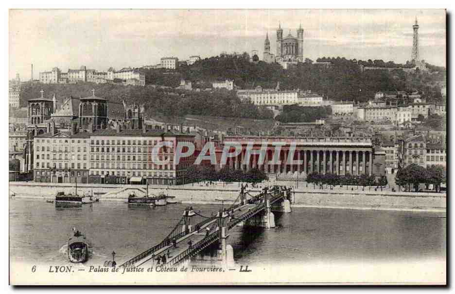 LYON — Palais de Justice et Coteau de Fourvière — LL