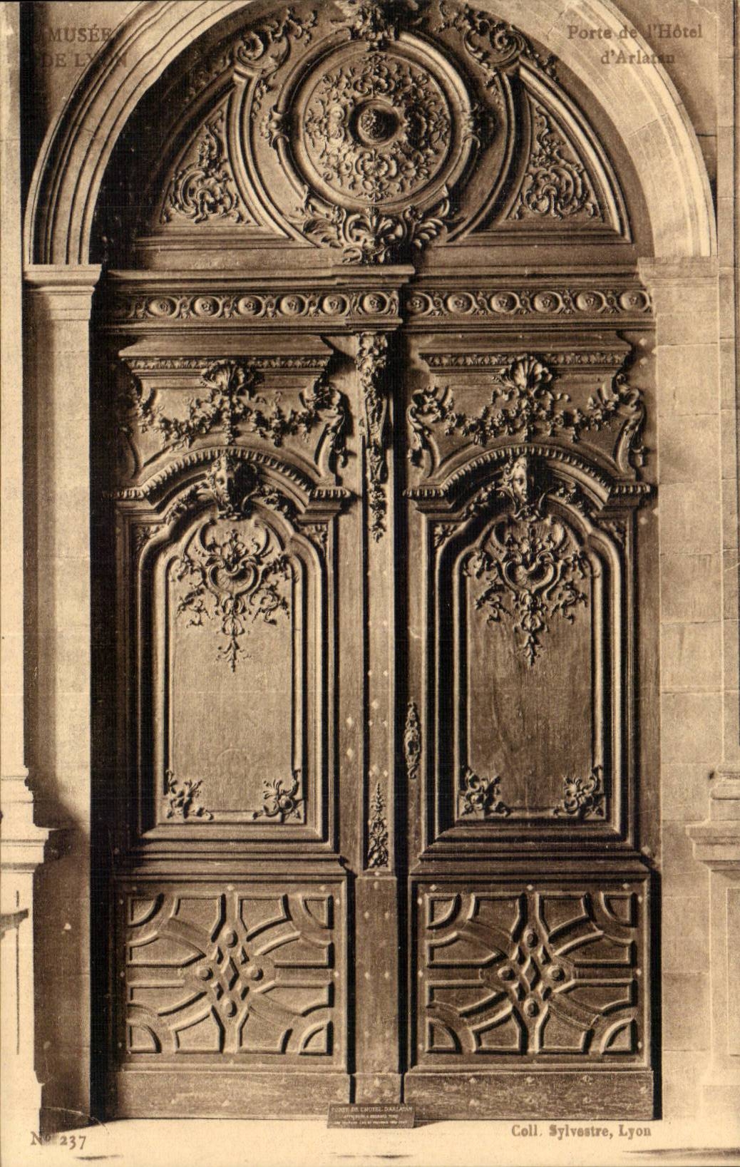 Porte de l'Hôtel d'Arlatan — Musée de Lyon — Sylvestre, Lyon, n° 237