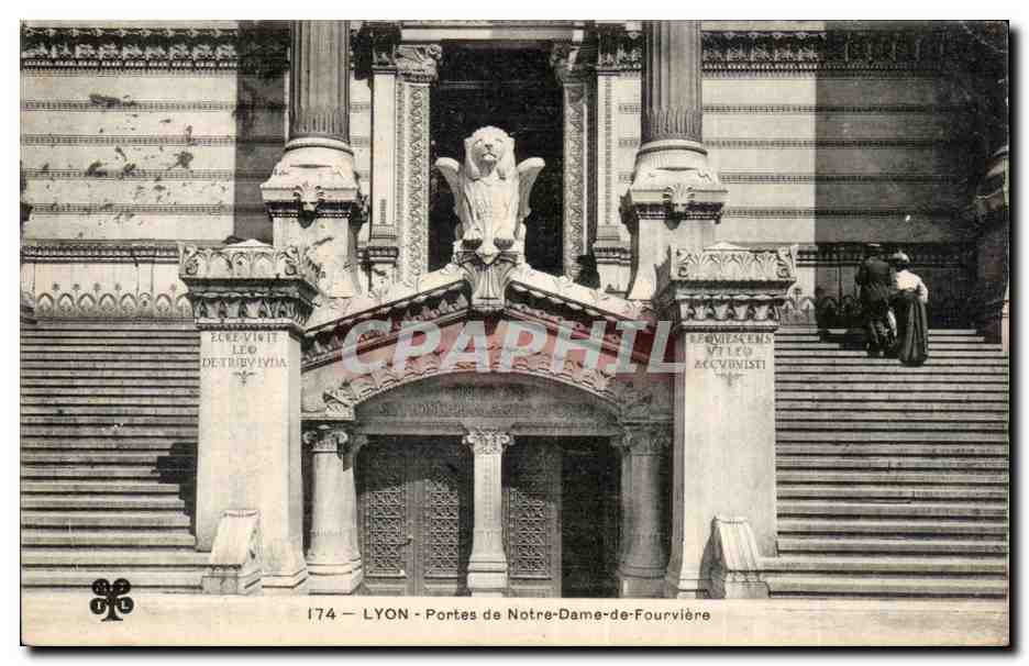 LYON - Portes de Notre-Dame-de-Fourvière — éditeur anonyme, n° de série 174