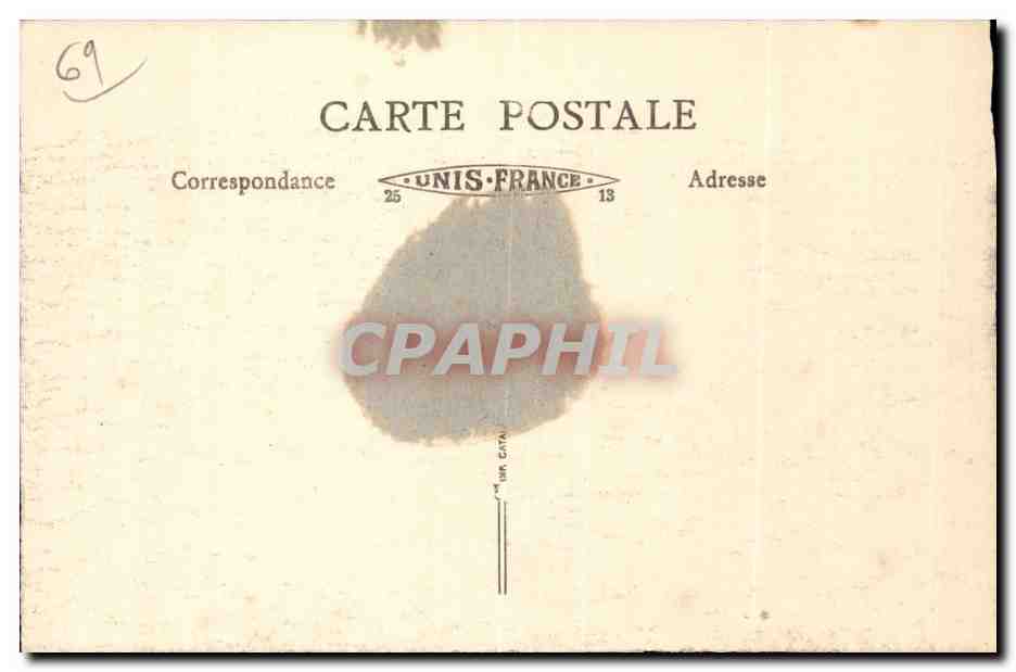 CPA Lyon Place Bellecour tracee en 1617 et Fourviere — Back