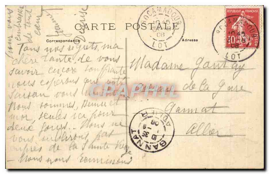 CPA Rocamadour Vue generale et la vallee — Rückseite