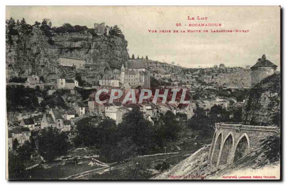 CPA Rocamadour Vue prise de la route de Labastide Murat