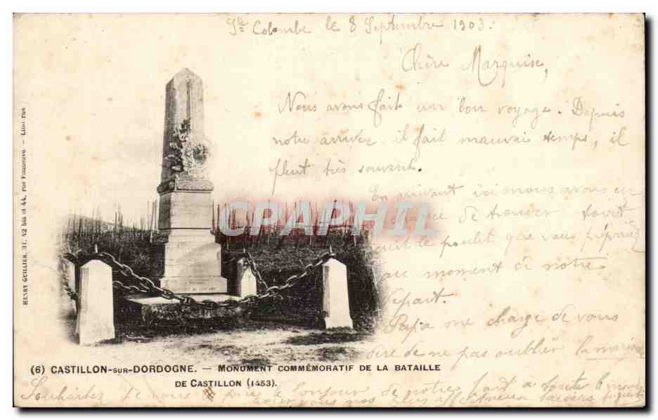 Castillon-sur-Dordogne — Monument commémoratif de la bataille de Castillon (1453) — Henri Gsellier, n° 62