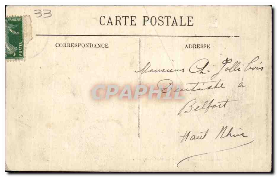 CPA Bordeaux L'eglise Sainte Croix — Verso