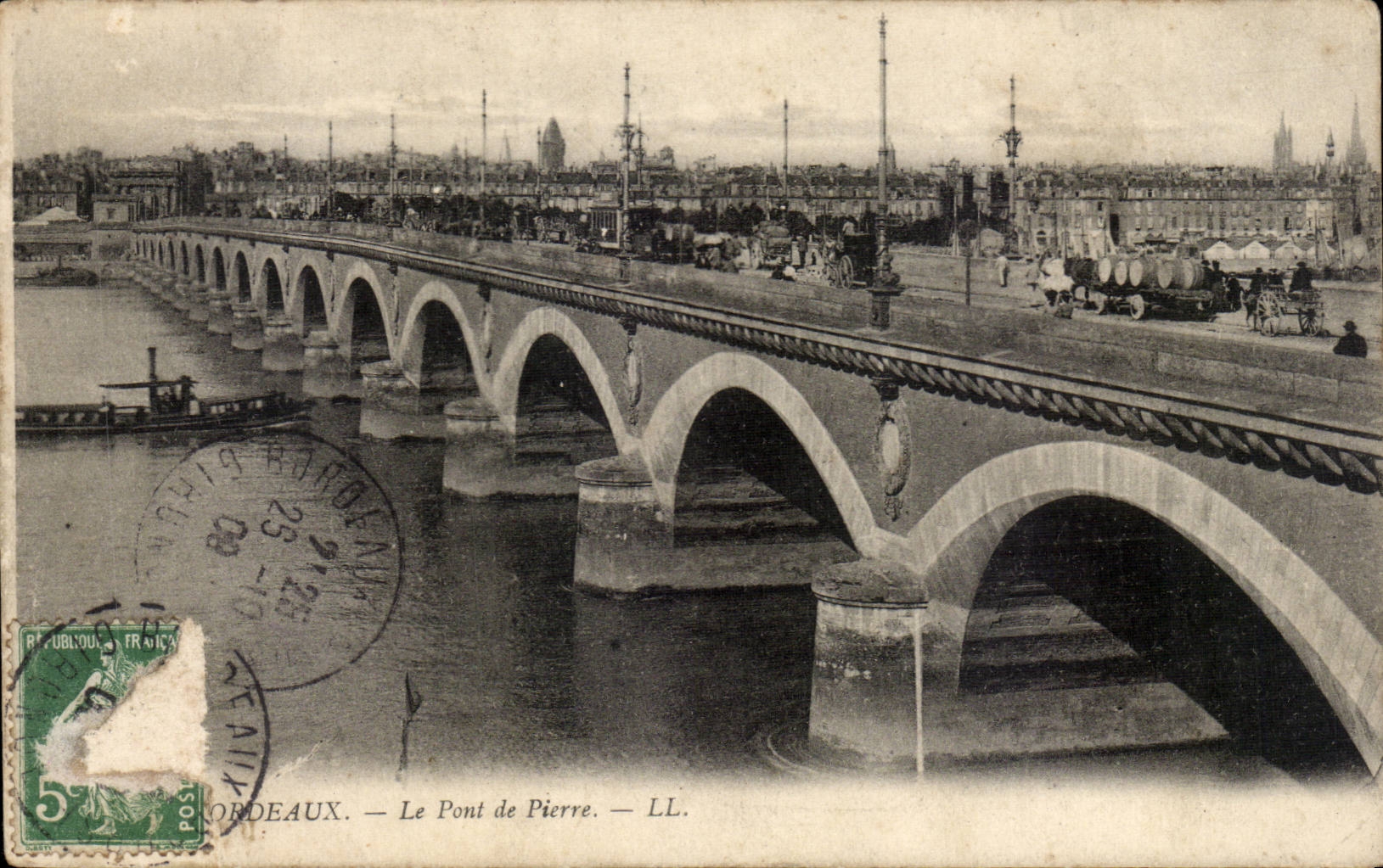CPA Bordeaux Le pont de pierre