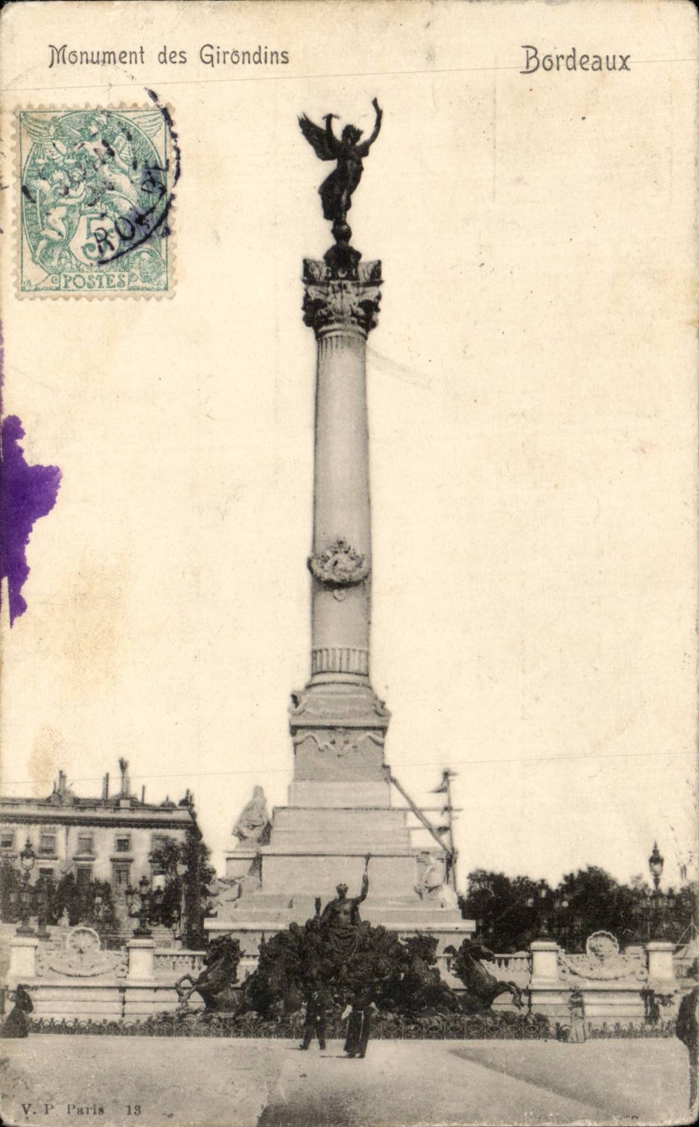 CPA Bordeaux Monument des Girondins