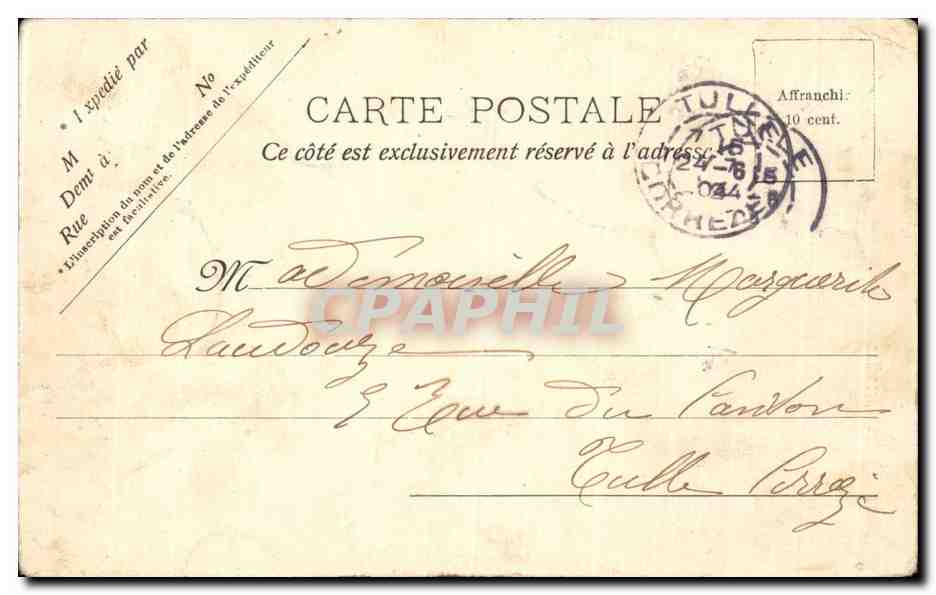 CPA Bordeaux Monument des Girondins — Verso