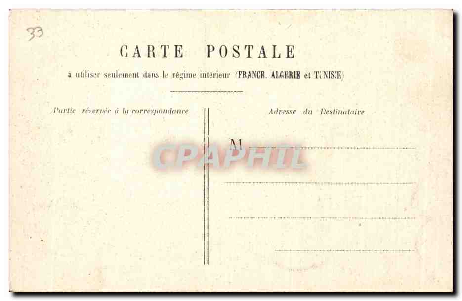 CPA Bordeaux Le grand theatre — Verso